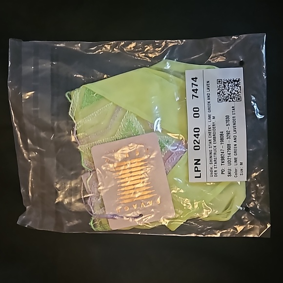 NO LONGER AVAIL SAVAGEXFENTY Shining Star Cheeky Lime Green & Lavender Stars - Picture 8 of 9
